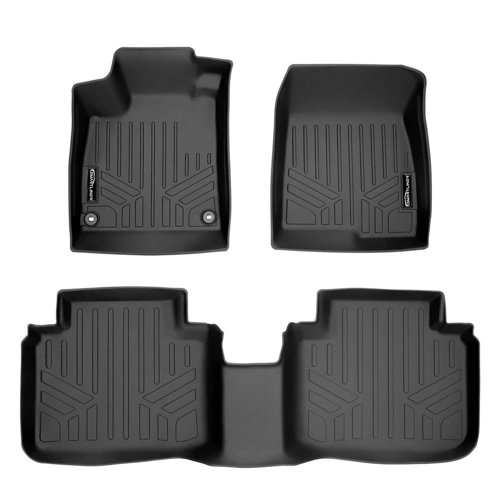 SMARTLINER SA0341/B0341-N1 2 Row Floor Liners 2018-2022 Honda Accord Hybrid Black