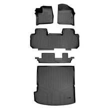Load image into Gallery viewer, SMARTLINER SA0343/B0343/C0343/D0343 3 Row Floor Liners &amp; Cargo Liner behind the 2nd Row Seats 2018-2022 Chevrolet Traverse Black