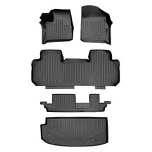 Load image into Gallery viewer, SMARTLINER SA0343/B0343/C0343/E0343 3 Row Floor Liners &amp; Cargo Liner behind the 3rd Row Seats 2018-2022 Chevrolet Traverse Black