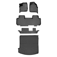 Load image into Gallery viewer, SMARTLINER SA0345/B0343/C0343/D0345 3 Row Floor Liners &amp; Cargo Liner behind the 2nd Row Seats 2018-2022 Buick Enclave Black
