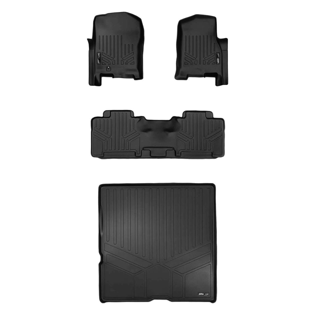 SMARTLINER SA0346/B0183/D0183 2 Row Floor Liners & Cargo Liner behind the 2nd Row Seats 2007-2010 Ford Expedition2007-2010 Lincoln Navigator Black