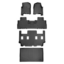 Load image into Gallery viewer, SMARTLINER SA0346/B0303/C0186/E0185 3 Row Floor Liners &amp; Cargo Liner behind the 3rd Row Seats 2007-2010 Ford Expedition EL Models2007-2010 Lincoln Navigator L Models Black
