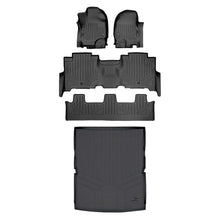 Load image into Gallery viewer, SMARTLINER SA0350/B0351/C0351/D0351 3 Row Floor Liners &amp; Cargo Liner behind the 2nd Row Seats 2018-2022 Ford Expedition Max2018-2022 Lincoln Navigator L Black