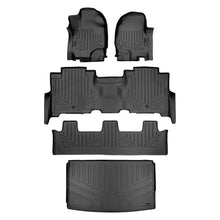 Load image into Gallery viewer, SMARTLINER SA0350/B0351/C0351/E0351 3 Row Floor Liners &amp; Cargo Liner behind the 3rd Row Seats 2018-2022 Ford Expedition Max2018-2022 Lincoln Navigator L Black