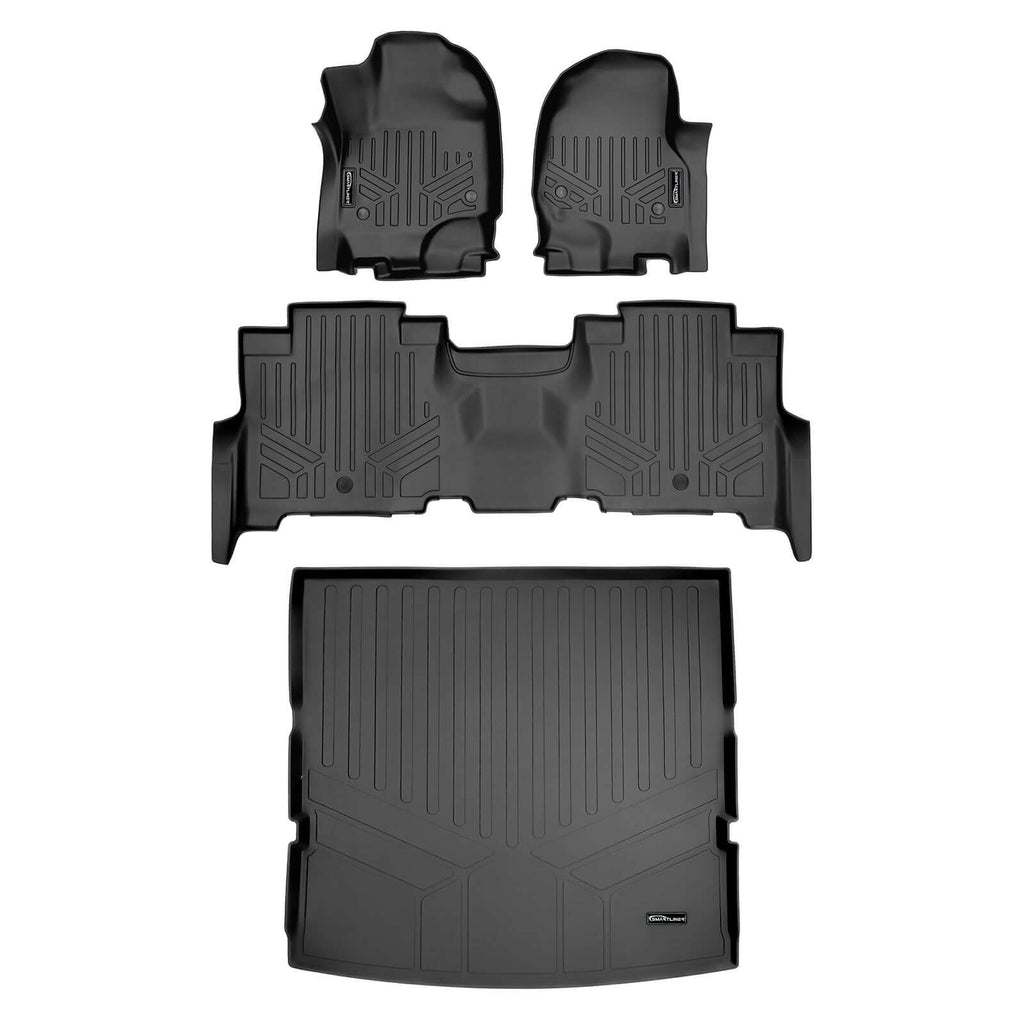 SMARTLINER SA0350/B0351/D0350 2 Row Floor Liners & Cargo Liner behind the 2nd Row Seats 2018-2022 Ford Expedition (No Max Models)2018-2022 Lincoln Navigator (No L Models) Black