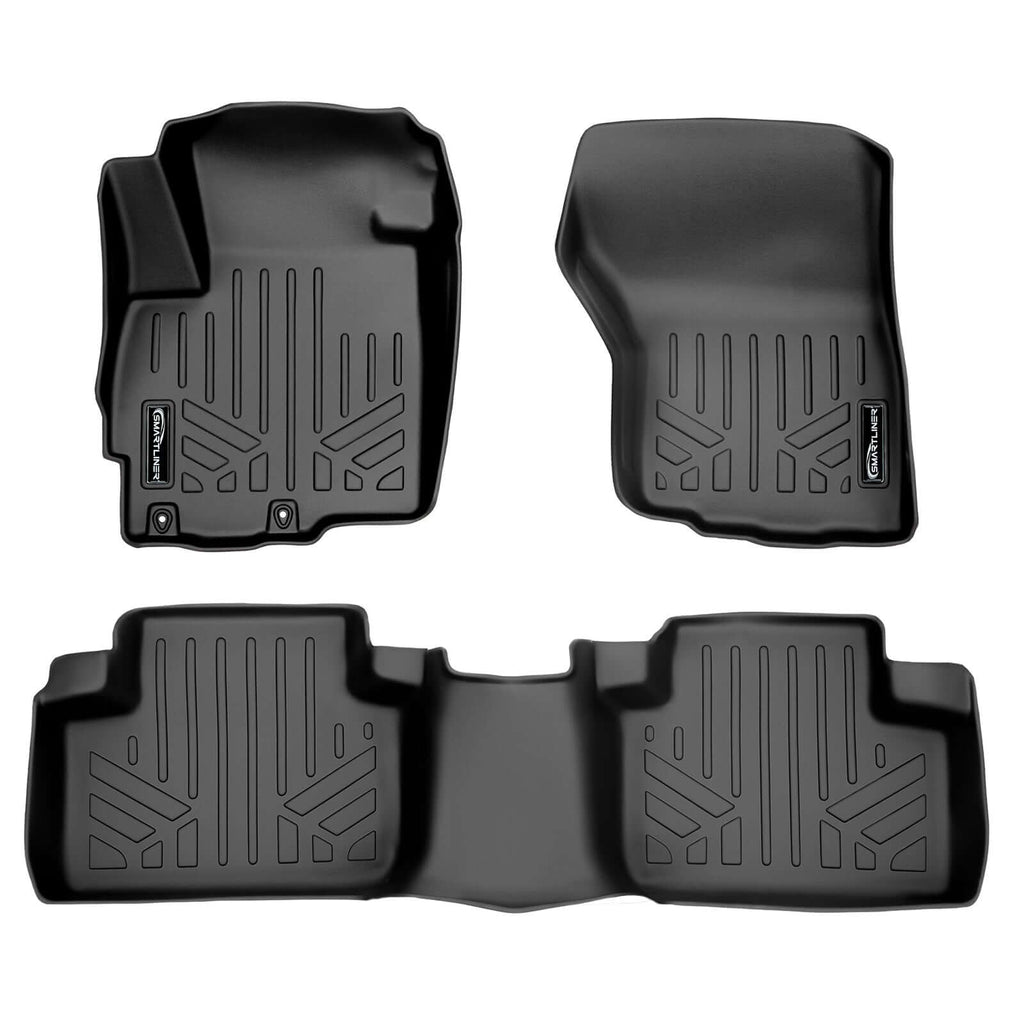 SMARTLINER SA0355/B0356 2 Row Floor Liners 2011-2023 Mitsubishi Outlander Sport Black