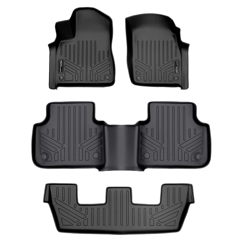 SMARTLINER SA0364/B0364/C0364 3 Row Floor Liners  2017-2025 Audi Q7/SQ7 Black