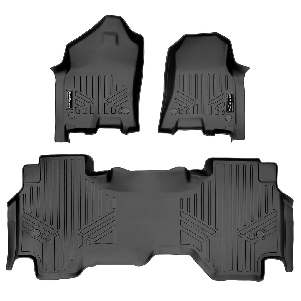 SMARTLINER SA0369/B0370 2 Row Floor Liners 2019-2022 Ram 1500 Quad Cab Black