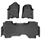 SMARTLINER Custom Fit Floor Mats 2 Row Liner Set Black Compatible With 2019-2022 Ram 1500 Quad Cab without Rear Underseat Storage Box