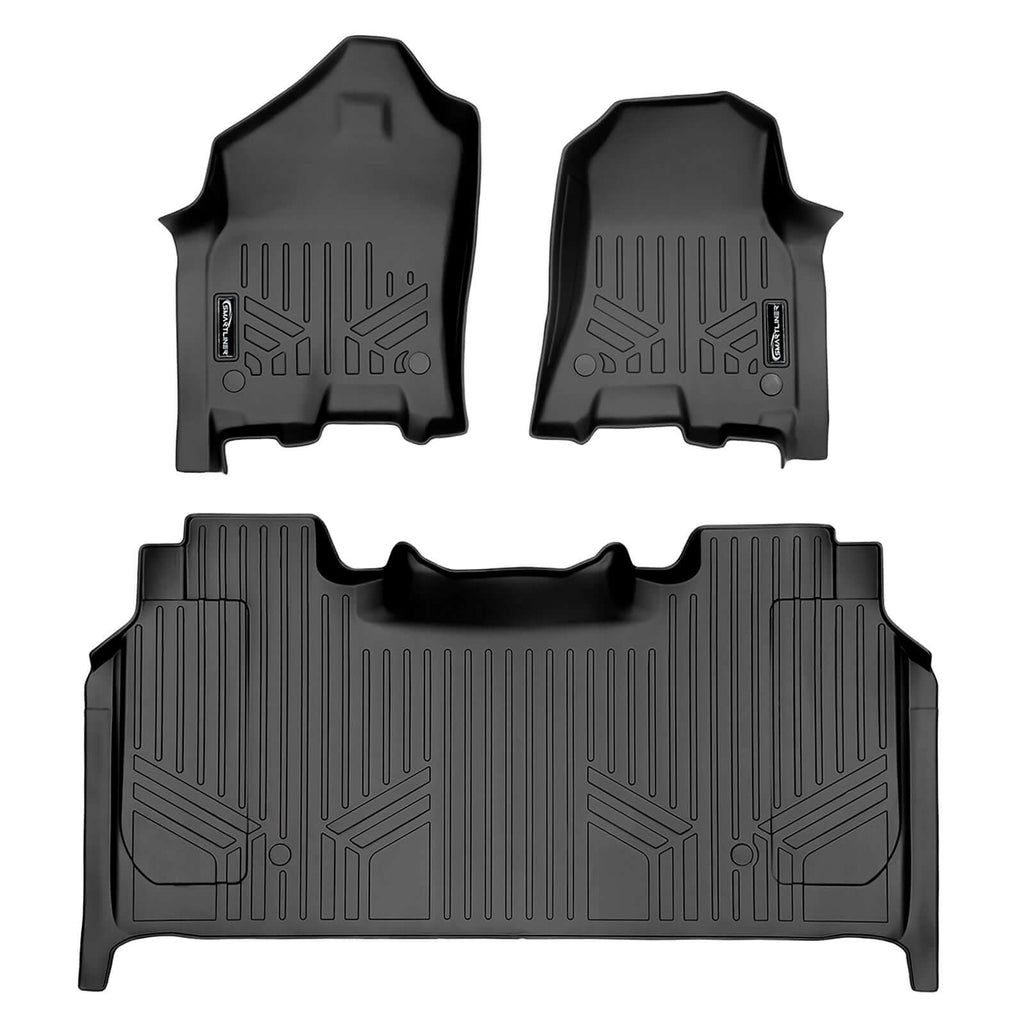 SMARTLINER SA0369/B0374 2 Row Floor Liners 2019-2022 Ram 1500 Crew Cab Black