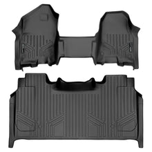 Load image into Gallery viewer, SMARTLINER SA0373/B0374 2 Row Floor Liners with 1st Row Over The Hump Coverage 2019-2022 Ram 1500 Crew Cab With First Row Bench Seat Black