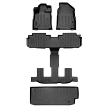 Load image into Gallery viewer, SMARTLINER SA0377/B0377/E0377 2 Row Floor Liners &amp; Cargo Liner behind the 3rd Row Seats 2019-2023 Subaru Ascent With 2nd Row Bucket Seats Black