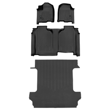 Load image into Gallery viewer, SMARTLINER SA0400/B0457/J0400 2 Row Floor Liners &amp; Rubber Truck Bed Mats    Black