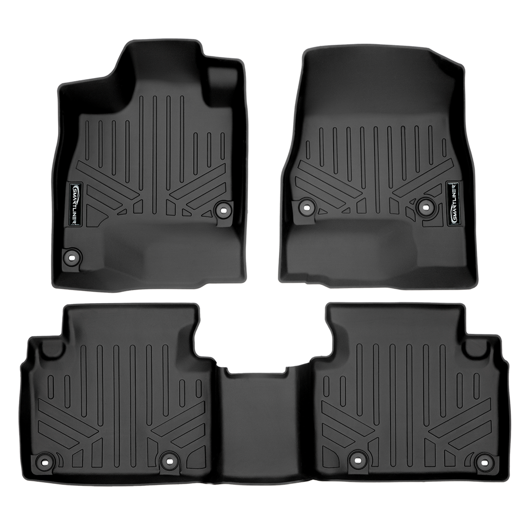 SMARTLINER SA0404/B0404 2 Row Floor Liners 2018-2021 Honda Clarity Black