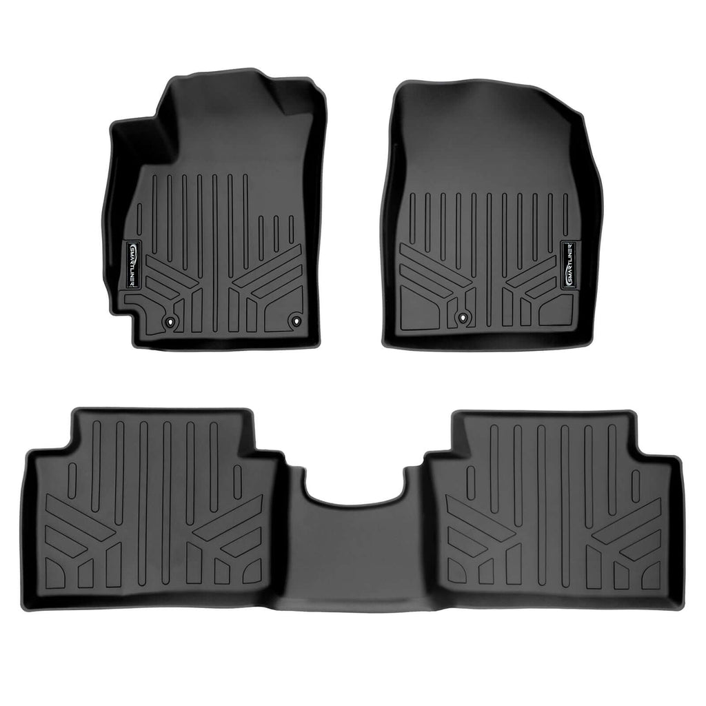 SMARTLINER SA0406/B0406 2 Row Floor Liners 2019-2022 Hyundai Veloster / Veloster N Black