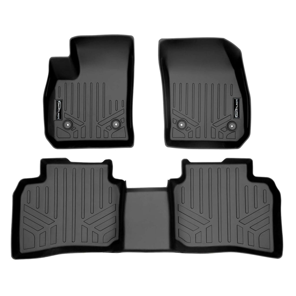 SMARTLINER SA0419/B0419 2 Row Floor Liners 2019-2025 Cadillac XT4 Black