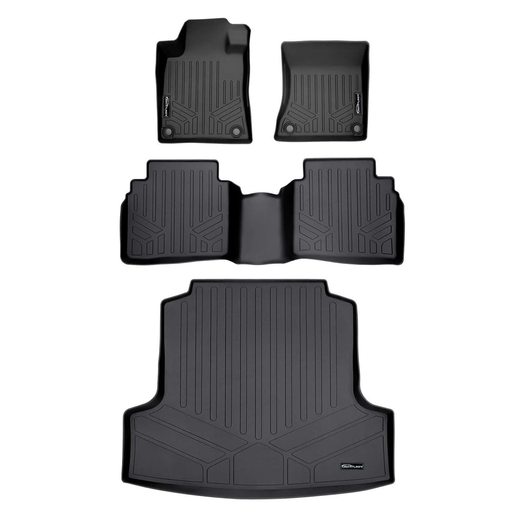 SMARTLINER SA0421/B0421/D0421 2 Row Floor Liners & Cargo Liner behind the 2nd Row Seats 2019-2025 Nissan Altima Black