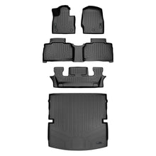 Load image into Gallery viewer, SMARTLINER SA0423/B0423/C0423/D0423 3 Row Floor Liners &amp; Cargo Liner behind the 2nd Row Seats 2020-2023 Ford Explorer Black