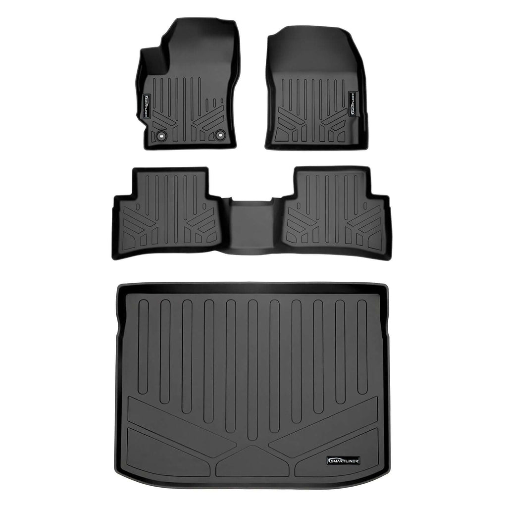 SMARTLINER SA0428/B0424/D0425 2 Row Floor Liners & Cargo Liner behind the 2nd Row Seats 2019-2025   Black