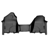SMARTLINER Custom Floor Mats 1st Row 1pc Liner Black Compatible With 19-21 Ram 1500 Crew and Quad Cab with 1st Row Bench Seat Vinyl Floor
