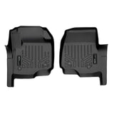 SMARTLINER Custom Floor Mats 1st Row Liner Set Black Compatible With 2017-2022 Ford Super Duty SuperCab and Crew Cab with Vinyl Flooring