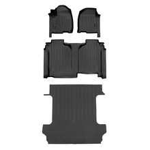 Load image into Gallery viewer, SMARTLINER SA0457/B0457/J0400 2 Row Floor Liners &amp; Rubber Truck Bed Mats    Black
