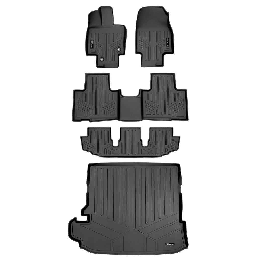 SMARTLINER SA0500/B0500/C0500/D0500 3 Row Floor Liners & Cargo Liner behind the 2nd Row Seats 2020-2022 Toyota Highlander Black
