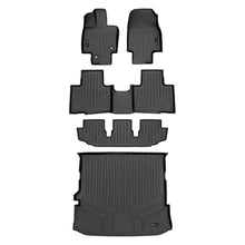 Load image into Gallery viewer, SMARTLINER SA0500/B0500/C0500/D0515 3 Row Floor Liners &amp; Cargo Liner behind the 2nd Row Seats 2020-2022 Toyota Highlander Black
