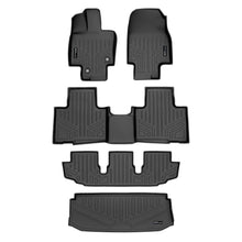 Load image into Gallery viewer, SMARTLINER SA0500/B0500/C0500/E0515 3 Row Floor Liners &amp; Cargo Liner behind the 3rd Row Seats 2020-2022 Toyota Highlander Black