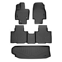 Load image into Gallery viewer, SMARTLINER SA0500/B0522/E0500 2 Row Floor Liners &amp; Cargo Liner behind the 3rd Row Seats 2020-2022 Toyota Highlander Black