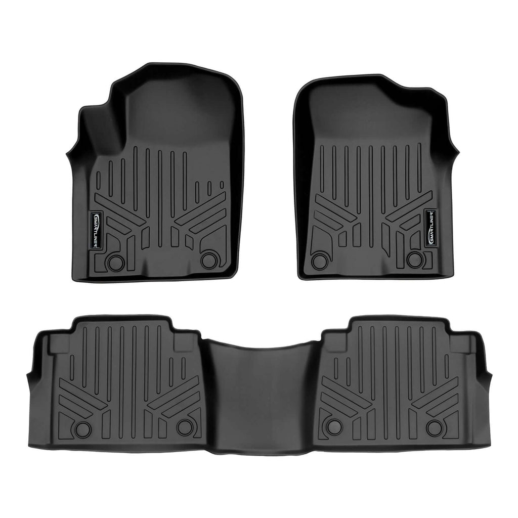 SMARTLINER SA0504/B0504 2 Row Floor Liners 2019-2024 Infiniti QX80 Black