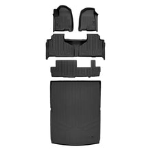 Load image into Gallery viewer, SMARTLINER SA0524/B0525/C0526/D0526 3 Row Floor Liners &amp; Cargo Liner behind the 2nd Row Seats 2021-2024 Chevrolet Suburban  2021-2024 GMC Yukon XL  Black