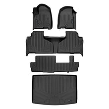 Load image into Gallery viewer, SMARTLINER SA0524/B0525/C0526/E0526-R 3 Row Floor Liners &amp; Cargo Liner behind the 3rd Row Seats 2021-2024 Cadillac Escalade ESV   Black