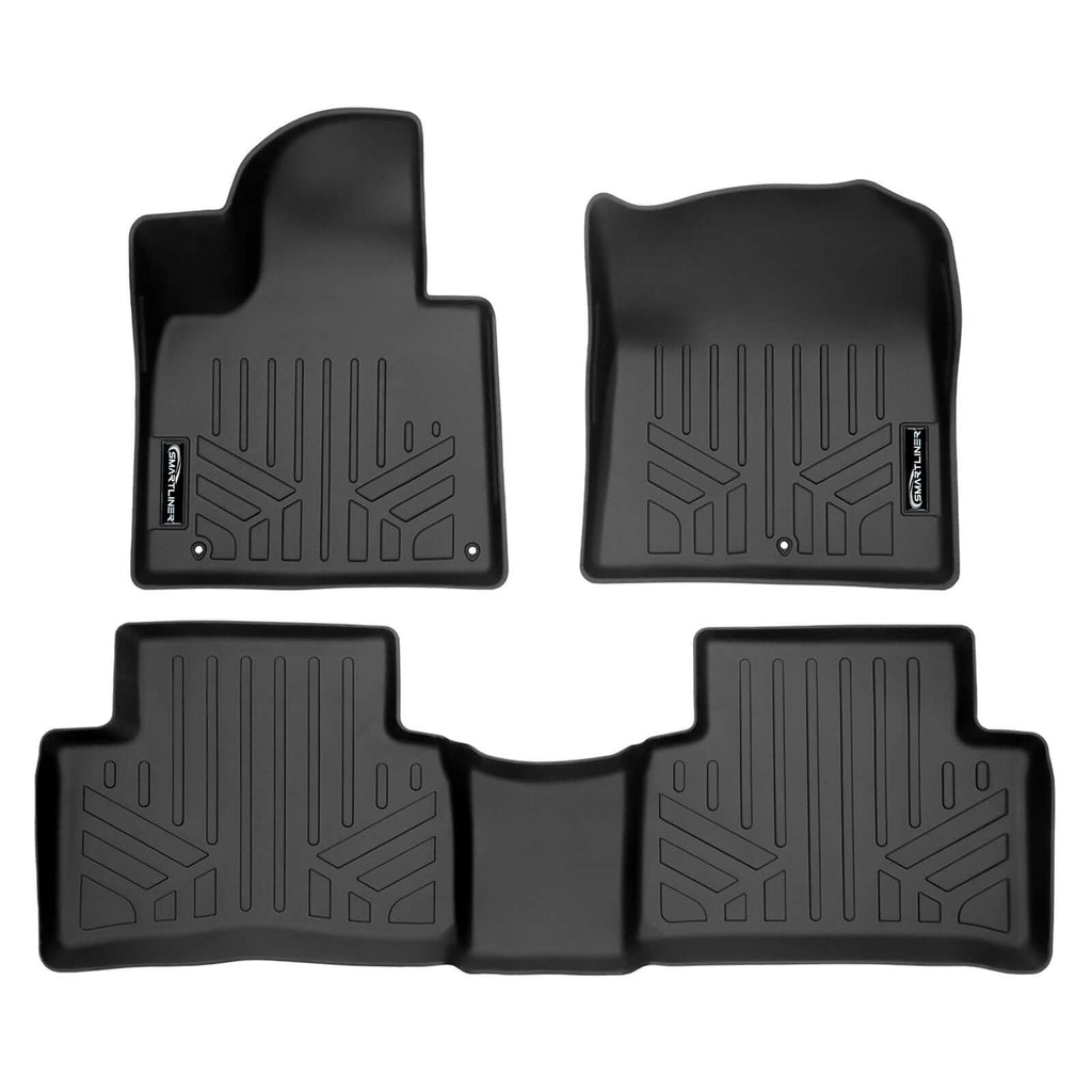SMARTLINER SA0547/B0547 2 Row Floor Liners 2021-2023 Kia Sorento  Black