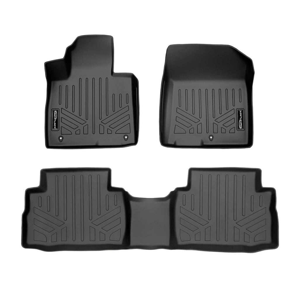 SMARTLINER SA0550/B0550 2 Row Floor Liners 2021-2023 Hyundai Santa Fe  Black