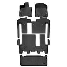 Load image into Gallery viewer, SMARTLINER SA0552/B0552/C0552/E0592 3 Row Floor Liners &amp; Cargo Liner Under The Cargo Deck 2021-2023 Toyota Sienna  Black