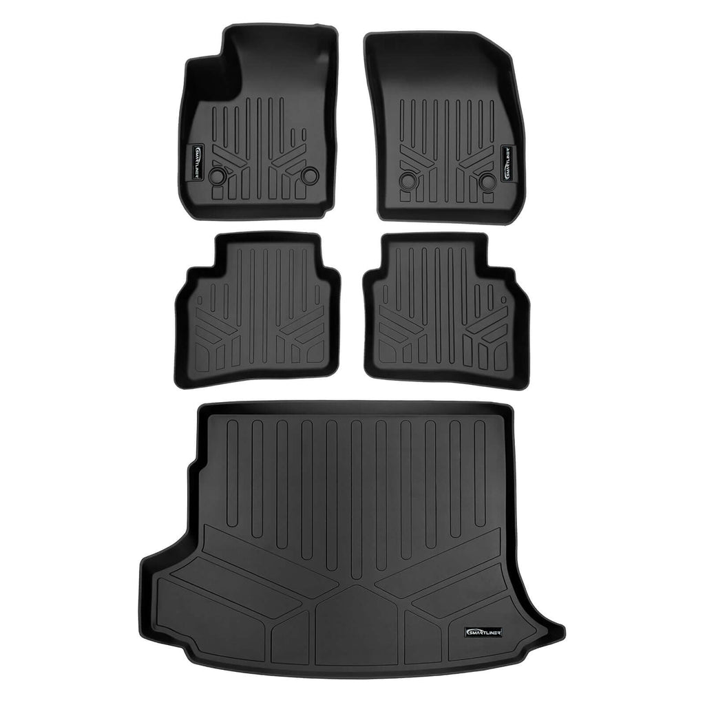 SMARTLINER SA0553/B0553/D0553 2 Row Floor Liners & Cargo Liner behind the 2nd Row Seats 2021-2023 Buick Envision Black