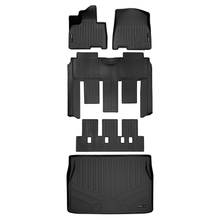 Load image into Gallery viewer, SMARTLINER SA0556/B0730/C0730/D0556 3 Row Floor Liners &amp; Cargo Liner behind the 2nd Row Seats    Black