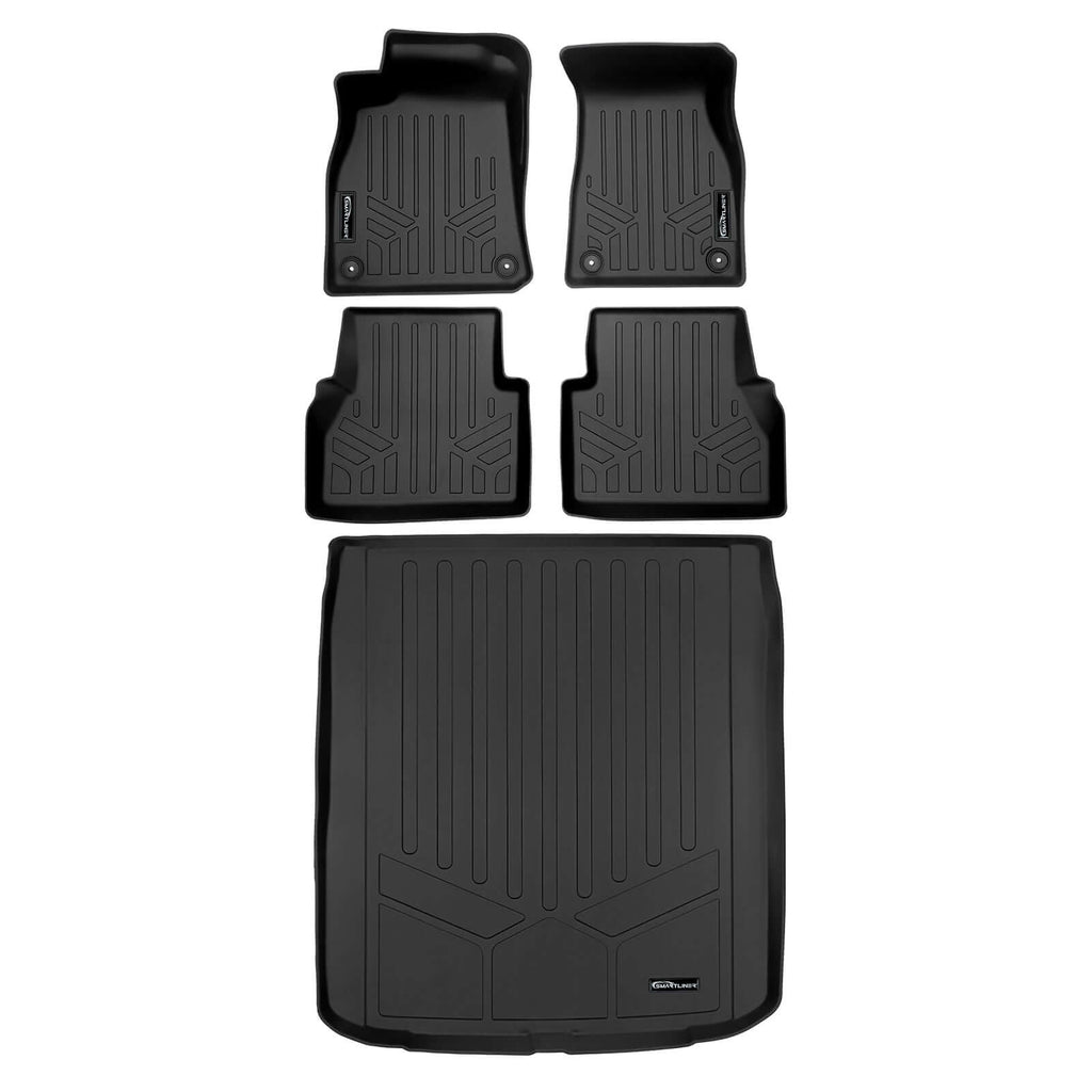 SMARTLINER SA0557/B0557/D0558 2 Row Floor Liners & Cargo Liner behind the 2nd Row Seats 2019-2025 Audi A7/S7 Black