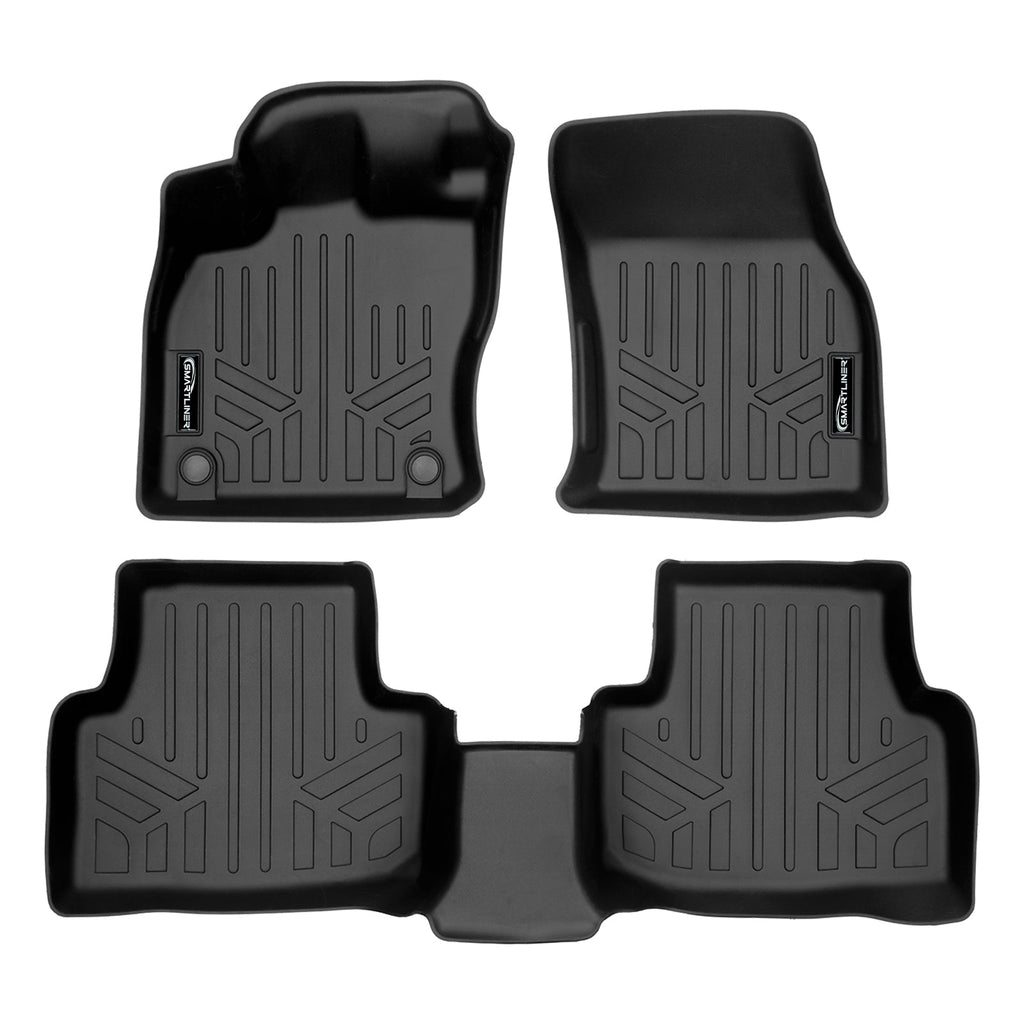 SMARTLINER SA0562/B0562 2 Row Floor Liners 2022-2023 Volkswagen Taos Black