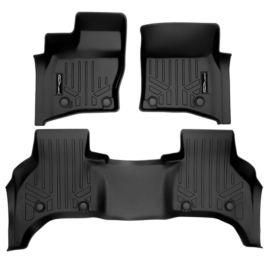 SMARTLINER SA0564/B0564 2 Row Floor Liners 2020-2022 Land Rover Defender 110 Black