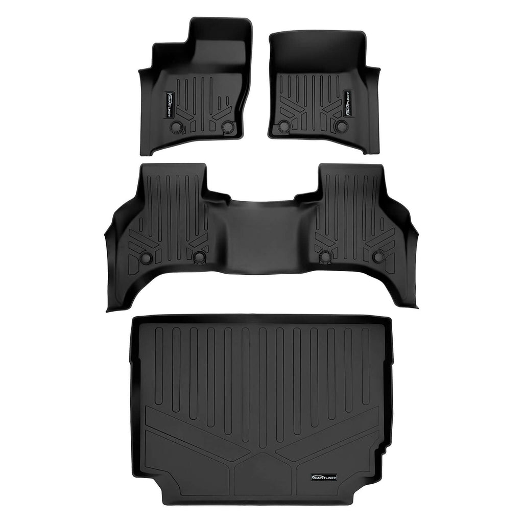 SMARTLINER SA0564/B0564/D0564 2 Row Floor Liners & Cargo Liner behind the 2nd Row Seats 2020-2022 Land Rover Defender 110 Black