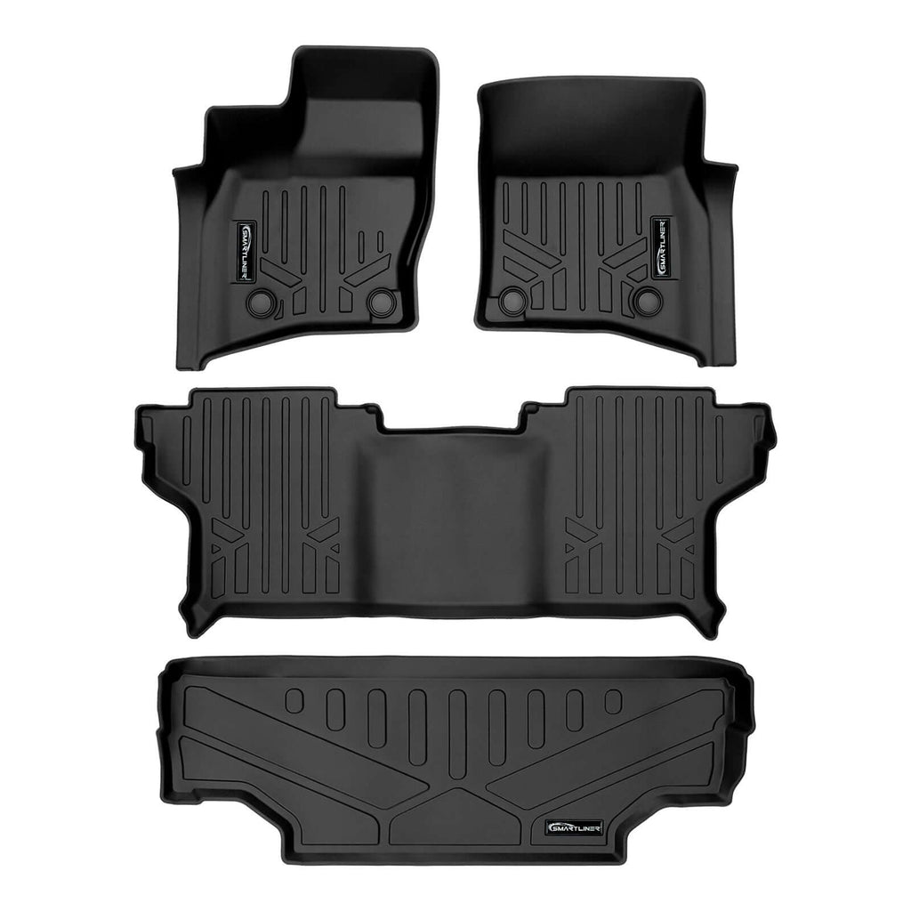 SMARTLINER SA0564/B0626/D0626 2 Row Floor Liners & Cargo Liner behind the 2nd Row Seats 2020-2023 Land Rover Defender 90 Black