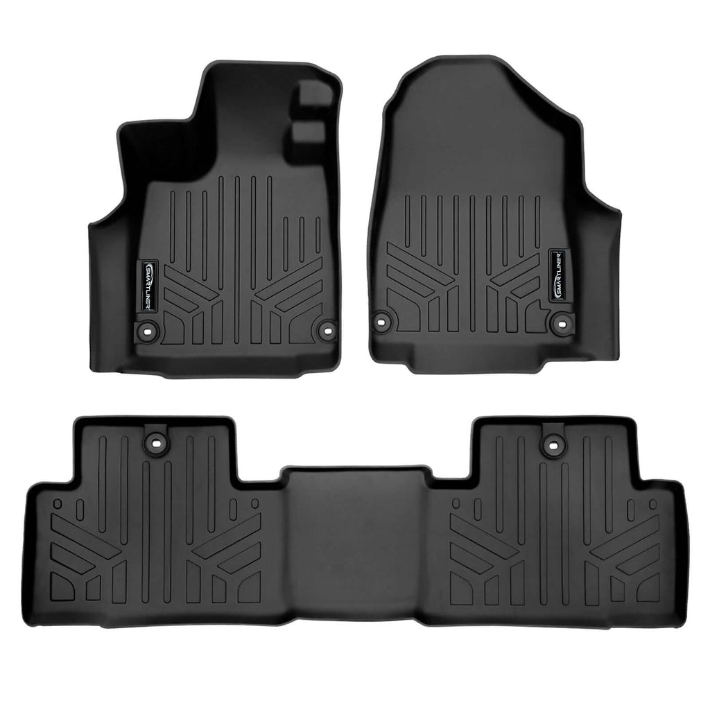 SMARTLINER SA0581/B0581 2 Row Floor Liners 2022-2025 Acura MDX Black