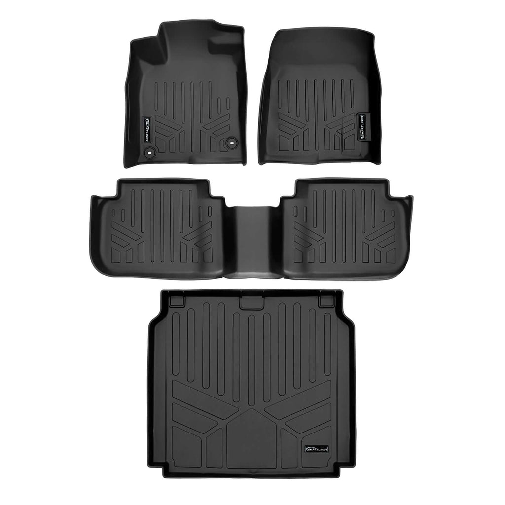 SMARTLINER SA0586/B0586/D0681 2 Row Floor Liners & Cargo Liner behind the 2nd Row Seats 2023-2025 Acura Integra Black