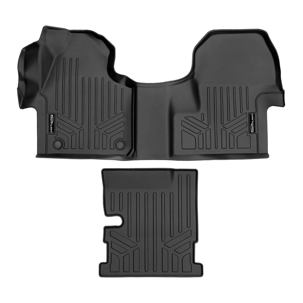 SMARTLINER SA0613/F0613 1st Row Over the Hump Liner & Center Aisle Liner 2019-2023 Mercedes-Benz Sprinter  Black