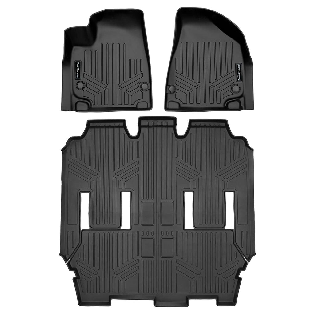 SMARTLINER SA0648/B0291 2 Row Floor Liners 2021-2024 Chrysler Pacifica Black
