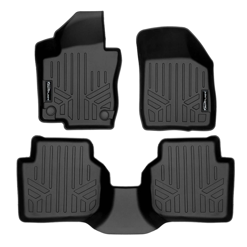 SMARTLINER SA0659/B0659 2 Row Floor Liners 2020-2022 Volkswagen Passat Black