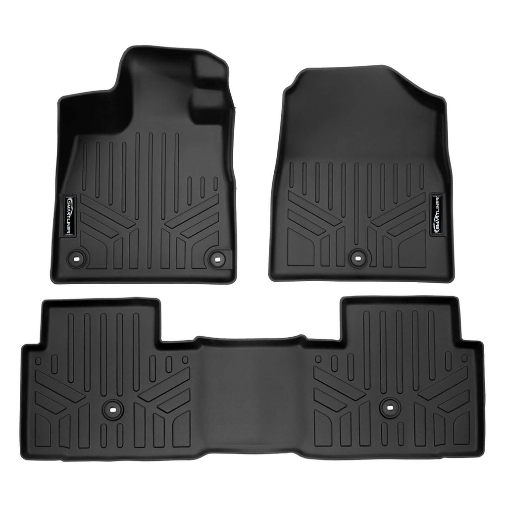 SMARTLINER SA0688/B0688 2 Row Floor Liners 2023-2025 Honda Pilot Black