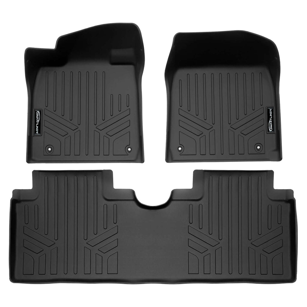 SMARTLINER SA0697/B0697 2 Row Floor Liners 2023-2025 Hyundai Ioniq 6 Black